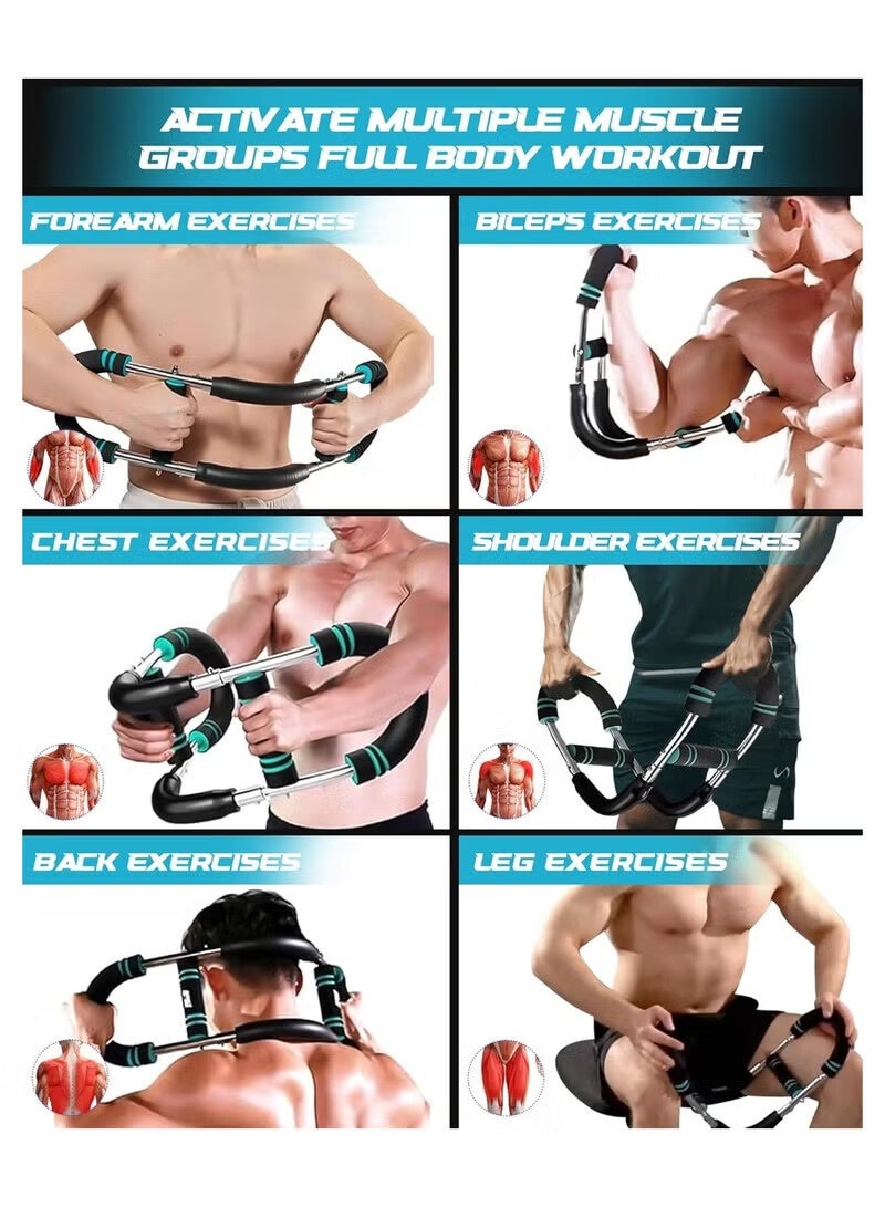 AGREON 2025 Pro Saker Twister Arm Trainer, Adjustable Power Twister Bar, Chest Shoulder Arm Workout Equipment, Portable Detachable Upper Body Fitness Machine for Home & Gym - Image 2