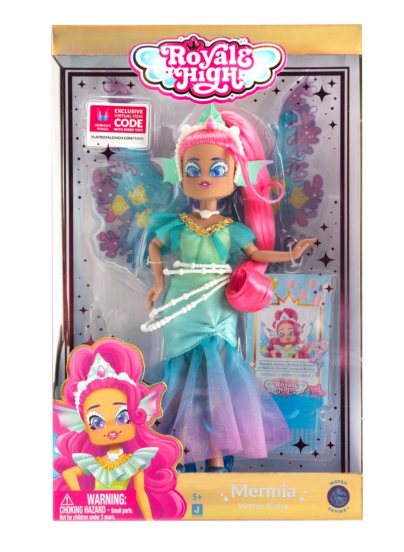 Royale High Fashion Doll + Accessories 9-Inches - Mermia | Exclusive Virtual Item Code Included | Collectable Figure | Fashion Doll | For Fans, Gamers & Collectors! | Official Licensed Product - Image 1