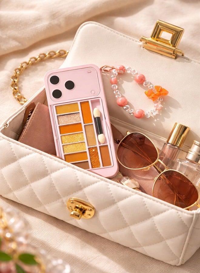 Teraabliss Phone Style Mini Eyeshadow Palette - Model 17 i-Style Phone Inspired Design Soft & Skin Friendly Formula Long Lasting Shades (pink) - Image 4