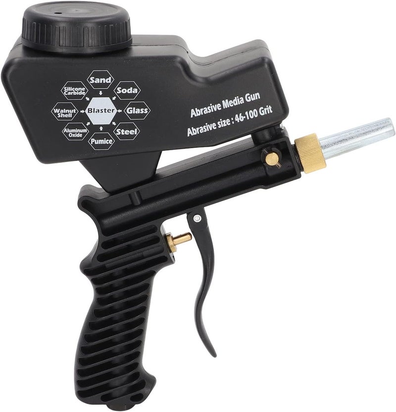 klarako 70-150PSI Sandblaster Sandblasting Spray Gun Tool Set for Spraying Cleaning(Black) - Image 1