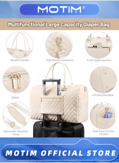 Motim 2pcs Diaper Bag Tote Large Capacity Mommy Bag for Hospital and Weekender Travel Mommy Hospital Bags for Labor and Delivery  - Image 5