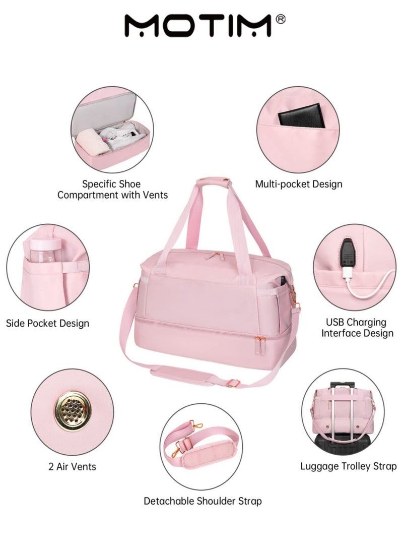 Motim 2pcs Diaper Bag Tote Large Capacity Mommy Bag for Hospital and Weekender Travel Mommy Hospital Bags for Labor and Delivery - Image 4