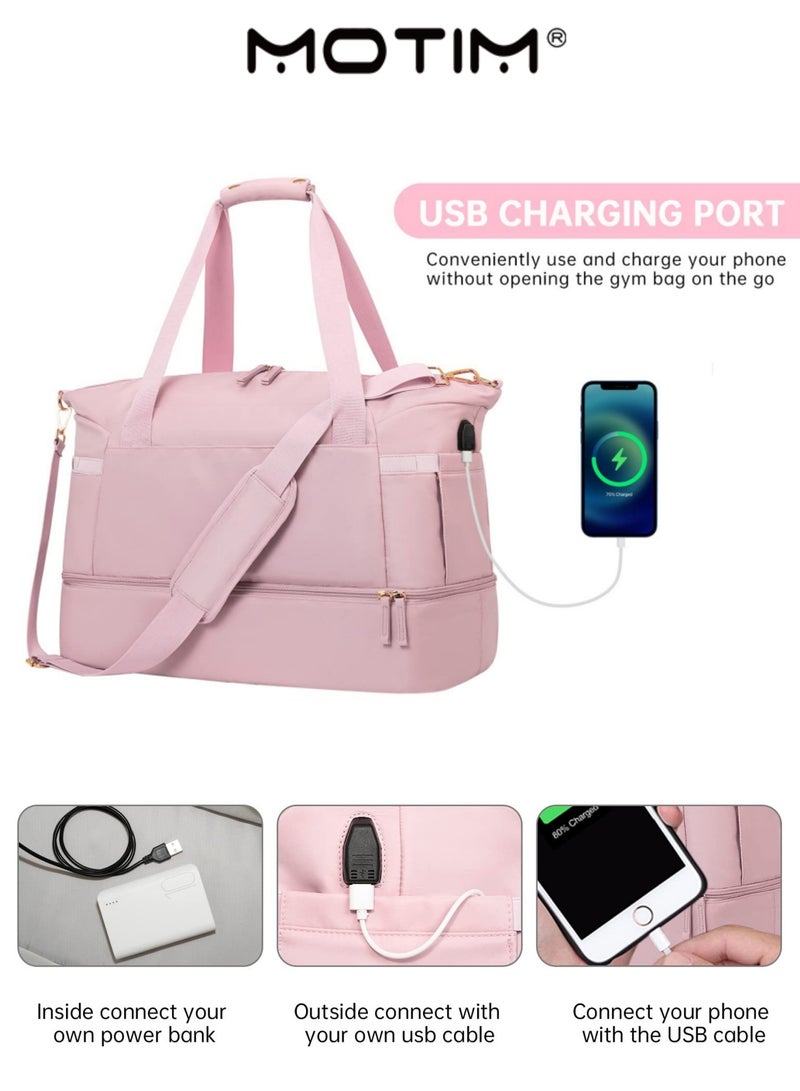 Motim 2pcs Diaper Bag Tote Large Capacity Mommy Bag for Hospital and Weekender Travel Mommy Hospital Bags for Labor and Delivery - Image 2