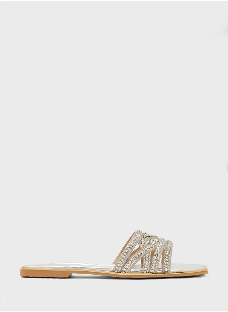 Ella Limited Edition Diamante Flat Sandal