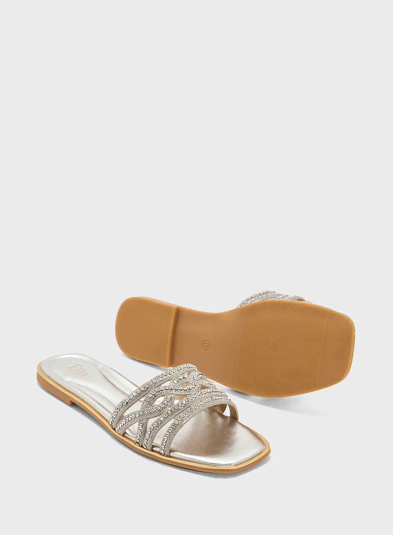Ella Limited Edition Embellished Flat Sandals