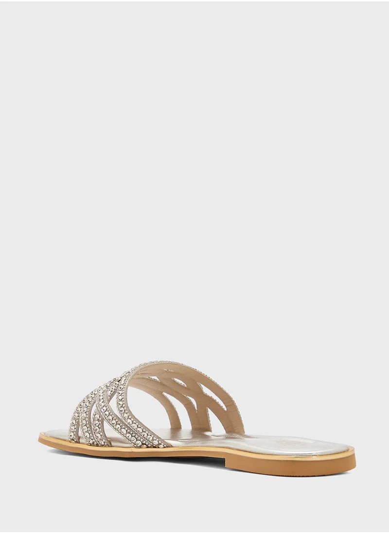 Ella Limited Edition Diamante Flat Sandal