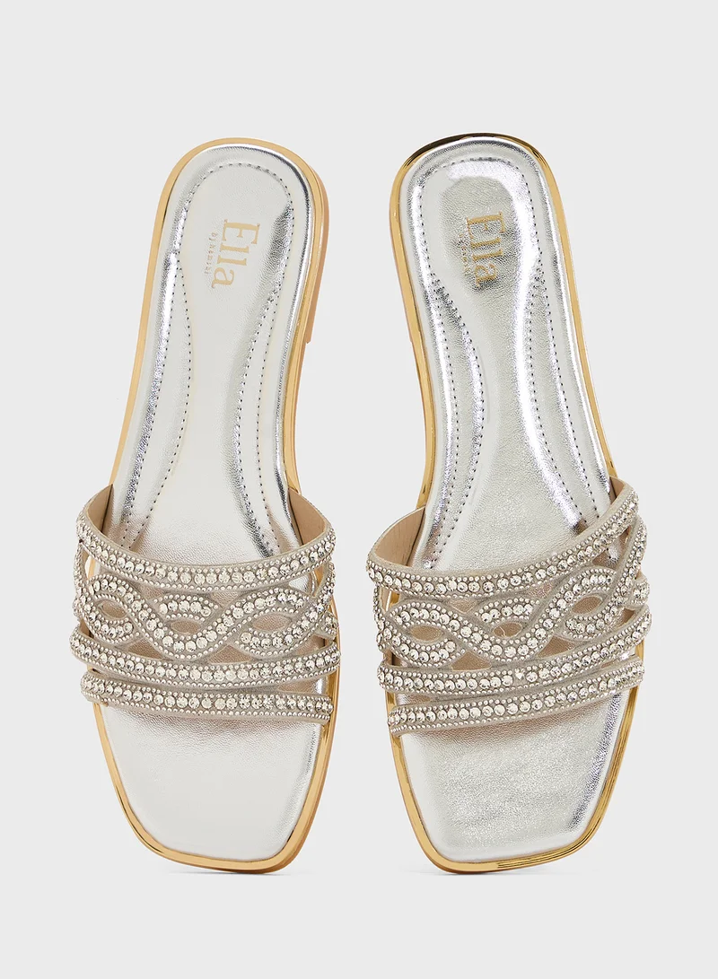 Ella Limited Edition Embellished Flat Sandals