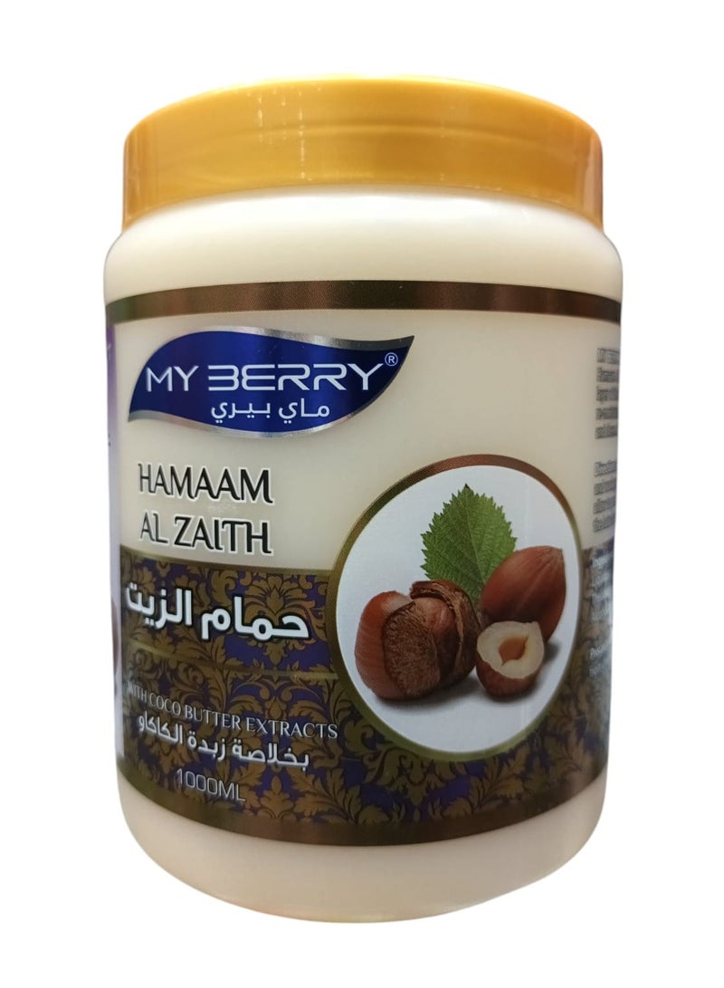 ماي بيري حمام الزيت بخلاصة زبدة الكاكاو يعطي ترطيب ولمعان للشعر 1000 مل
