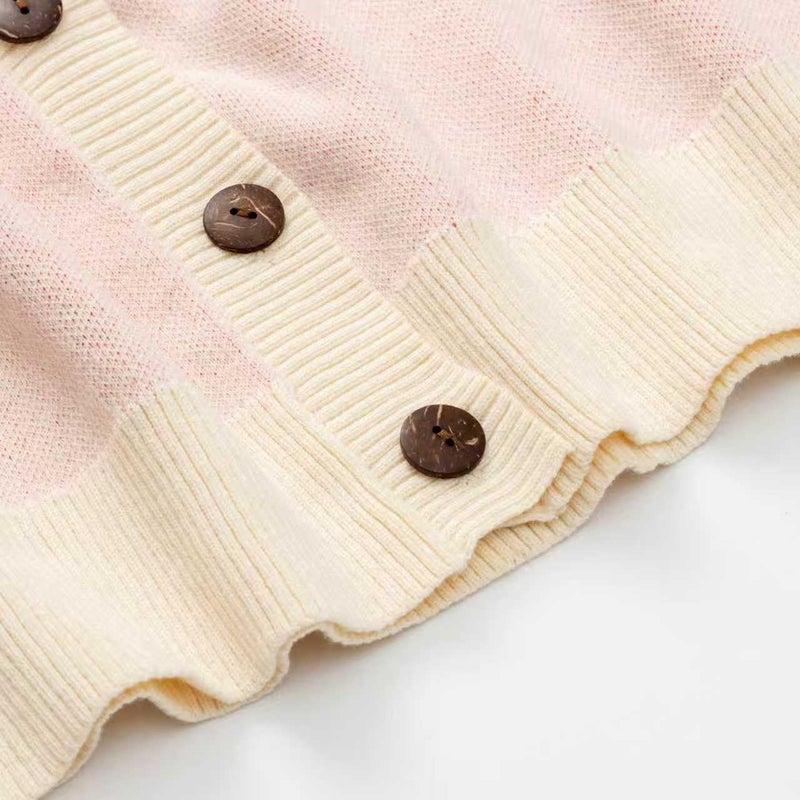 Beopjesk Women's Funny Winter Long Sleeve Valentine's Day Button Knit Cardigan Sweater Heart Vintage Knitted Outerwear (Valentine-Beige,M) - Image 4