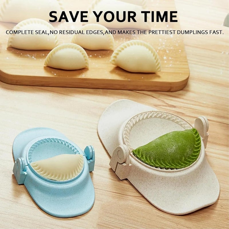 LMFEG Dumpling Maker Set with Dough Cutter and Empanada Press Mold - Effortlessly Make Perfect Dumplings, Calzones, Pierogi, Pastelitos and More (4" + 3" + 2.6") - Image 2