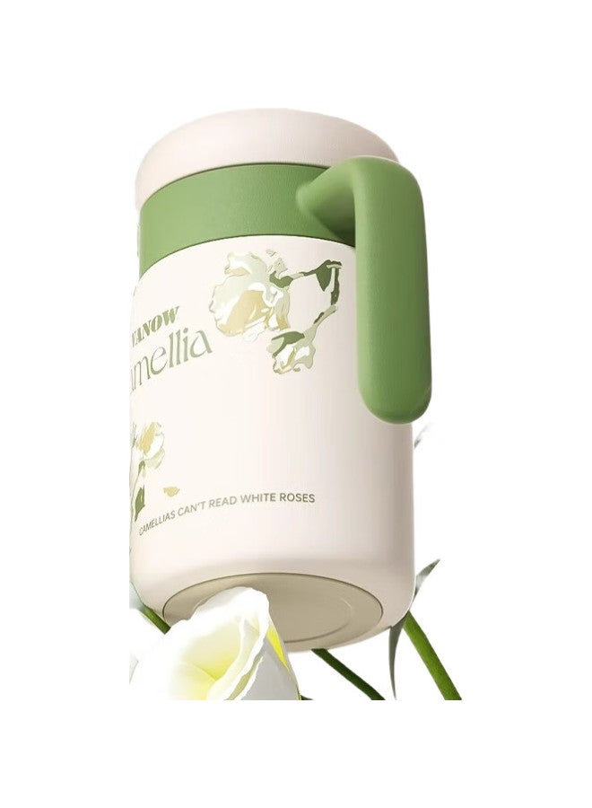 Vanow Camellia Insulated Office Mug, 316 Stainless Steel Tea Infuser Cup, Tea-Water Separation Water Bottle - Image 1