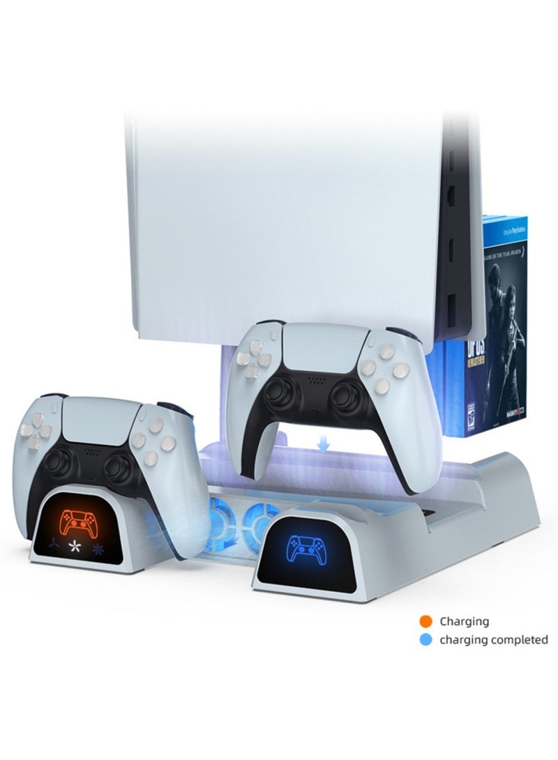 Sony Corporation Multifunctional Charging Cooling Dock for Ps5/Ps5 Slim Console with Dual Controller Charging Station and Remote Holder with Game Slots - Image 5