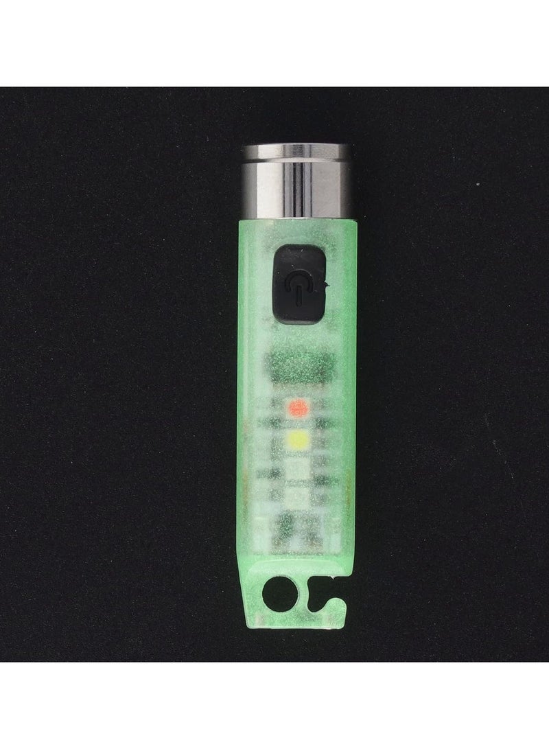 GGOOT Flashlight Keychain, Magnetic Suction 6.4cm Length Easy Hanging Mini Keychain Flashlight Small Transparent for Emergency - Image 2
