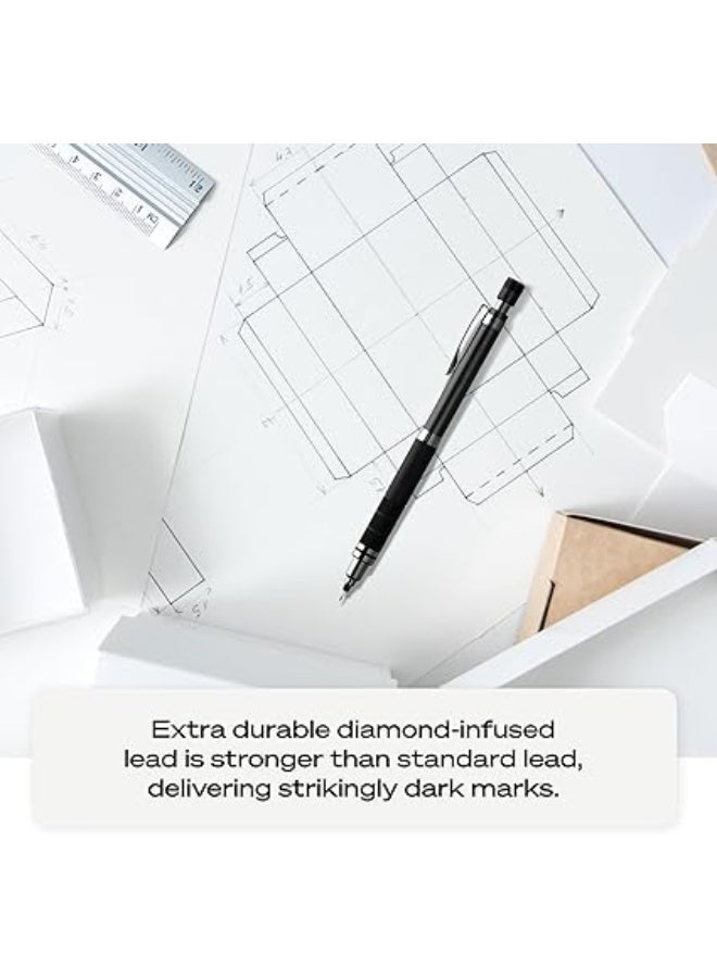 Uni-Ball - OMG Kuru Toga Elite Mechanical Pencil for Beginners, 0.5mm HB #2, Metal Gun Barrel Body, High Precision Writing and Drawing Tool, Ideal for School and Office Use – Mechanical Pencil – Refillable Writing Tool – Stationery Supplies - Image 4