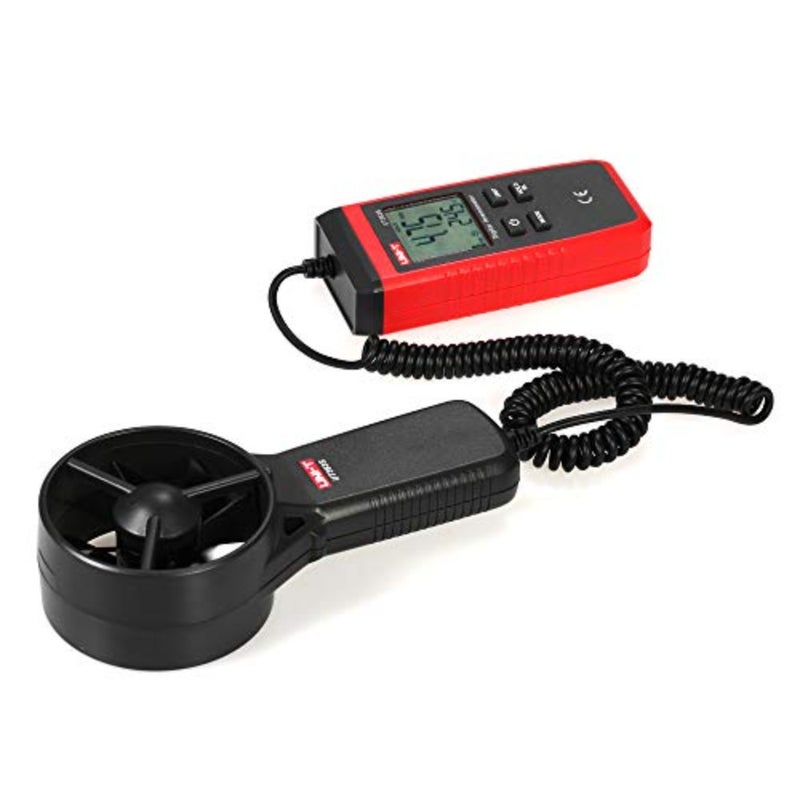 عداد سرعة الرياح، Ut363S Mini LCD مقياس شدة الريح الرقمي المحمول لقياس سرعة الرياح، جهاز اختبار درجة حرارة سرعة الهواء - Image 3