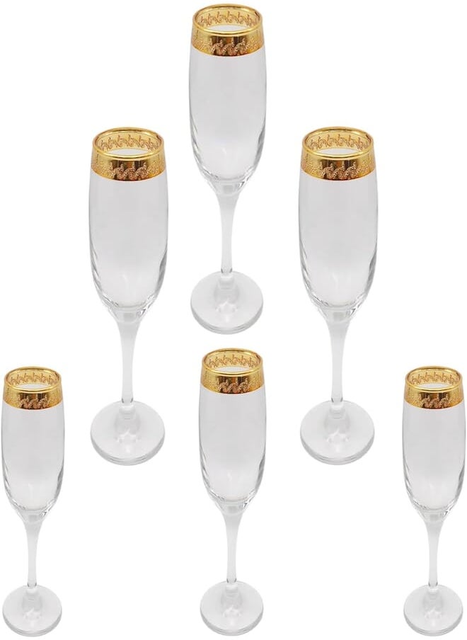 segaey Segaey Alexander Greek Flut Cup Golden Rim 143051/Elegant design, Trusted Brand, attractive shape of smoothies, Juices, Cocktails/High Quality Materials 