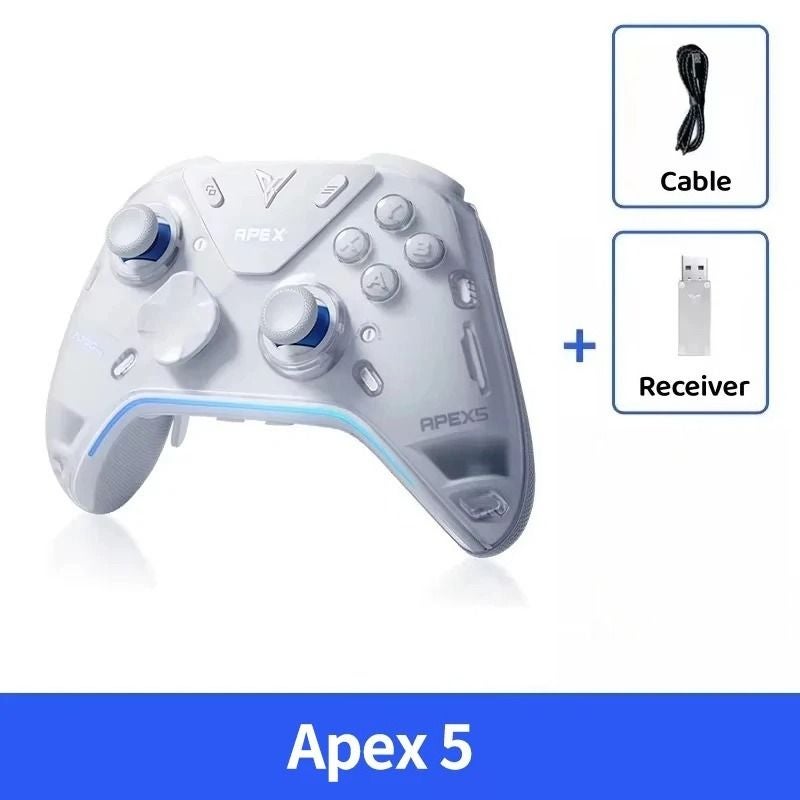 Flydigi Apex 5 Wireless Gaming Controller with Precision Control and Immersive Vibration for PC Switch 2 Mobile TV Box, White - Image 1