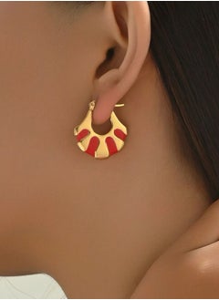 Elegant Gold Plated Hoop Earrings For Women