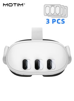 Motim 3 Set Meta Quest 3 Lens Tempered Film, Anti-Scratch Tempered Glass Lens Protector Film, High Definition VR Accessories for Oculus Quest 3  - Image 1