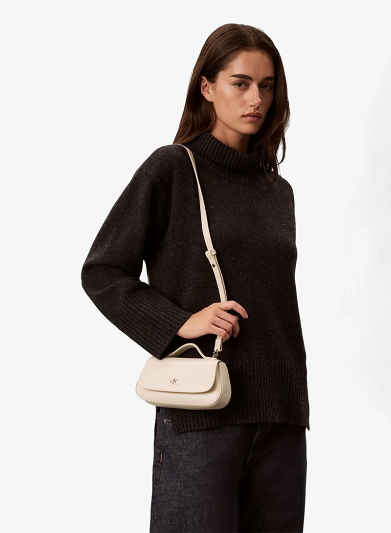 Monogram Plaque Flap Crossbody Bag