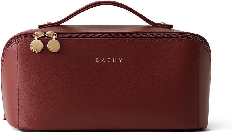 EACHY Travel Makeup Bag,Large Capacity Cosmetic Bags for Women,Waterproof Portable Pouch Open Flat Toiletry Bag Pattern Makeup Bag - Image 5