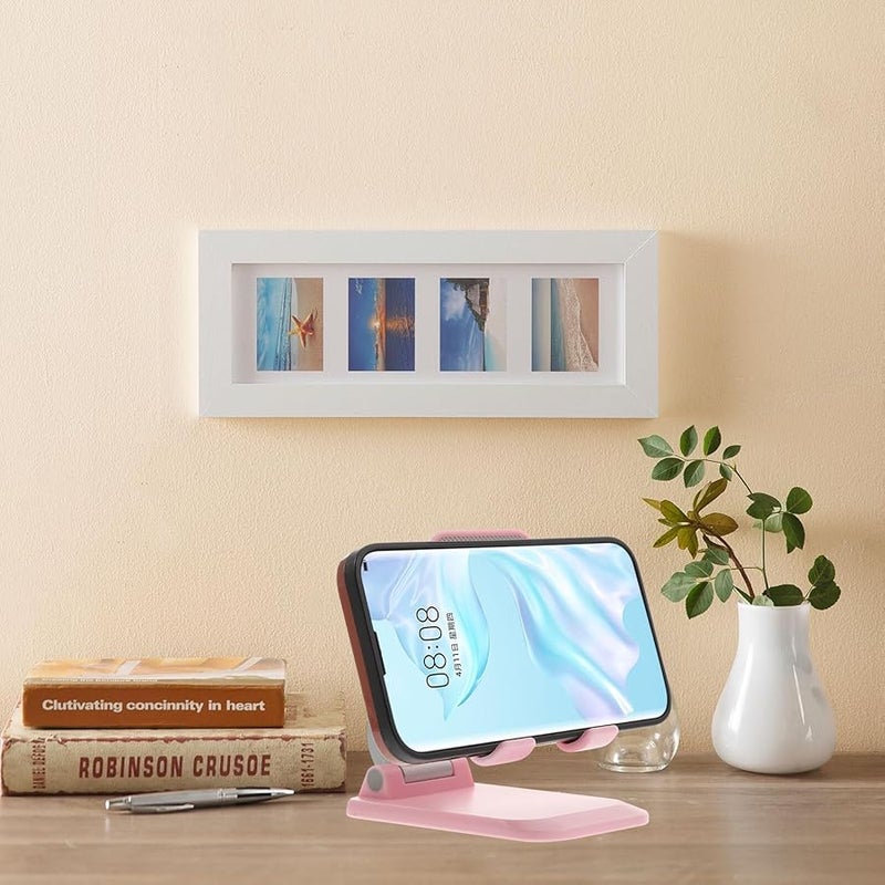 Adjustable Height Foldable Phone Stand Holder Portable Desk Rack for Office Bedroom Living Use - Image 5