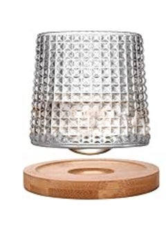 Vitacelli Set of 3Pcs Rotatable Tumbler Crystal Glass Cups,160ML Drinking Glasses with Creative Walnut Coasters  - Image 4