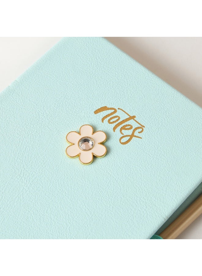 LIFESTYLE Floral Applique Journal in Mint Green for Women - Image 4