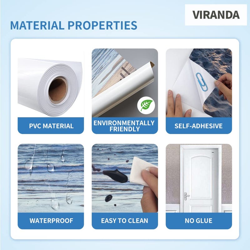 VIRANDA 3D Door Stickers Murals Peel and Stick - Telephone Booth - Decals Self-Adhesive Wallpaper Removable PVC Waterproof Poster for Bedroom Living Room 30.3" x 78.7" - Image 4