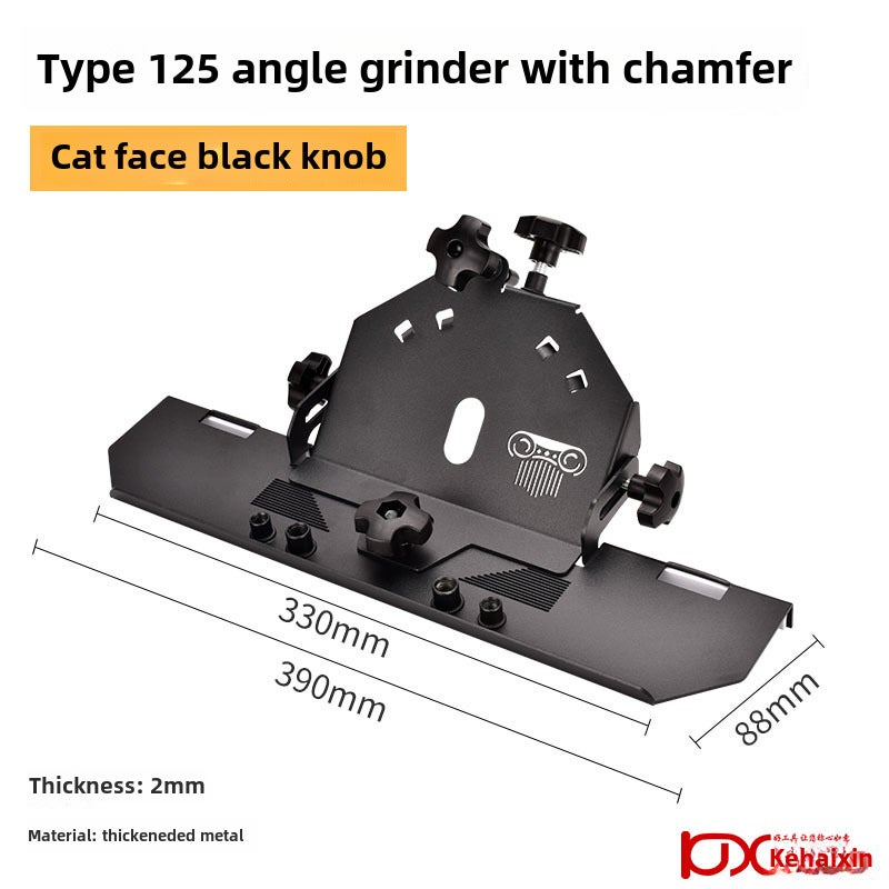 Angle grinder ceramic tile Chamfering device cutting 45 degree Begonia angle Chamfering machine portable corner cutter multifunctional cutting artifact(125 type chamferer [cat face black knob]]) - Image 1