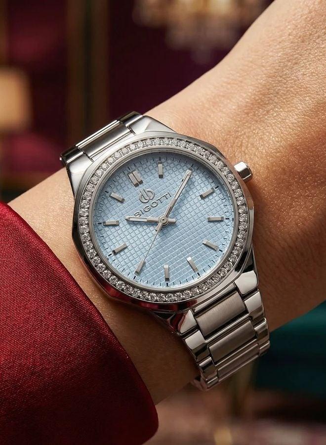 Bigotti - Raffinato Women Watch | Stainless SteelBrass Case | Analog | Round Dial | Mineral Glass | Japanese Quartz | Water Resistant 30 Meters - Image 2