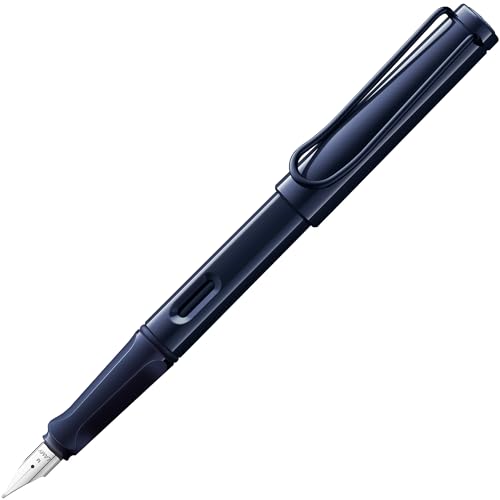 LAMY safari dark dusk - Fountain Pen with ergonomic grip & polished steel nib in size M - ideal for any Writing & Calligraphy - including LAMY T 10 blue cartridge - Right-Handed - Image 1