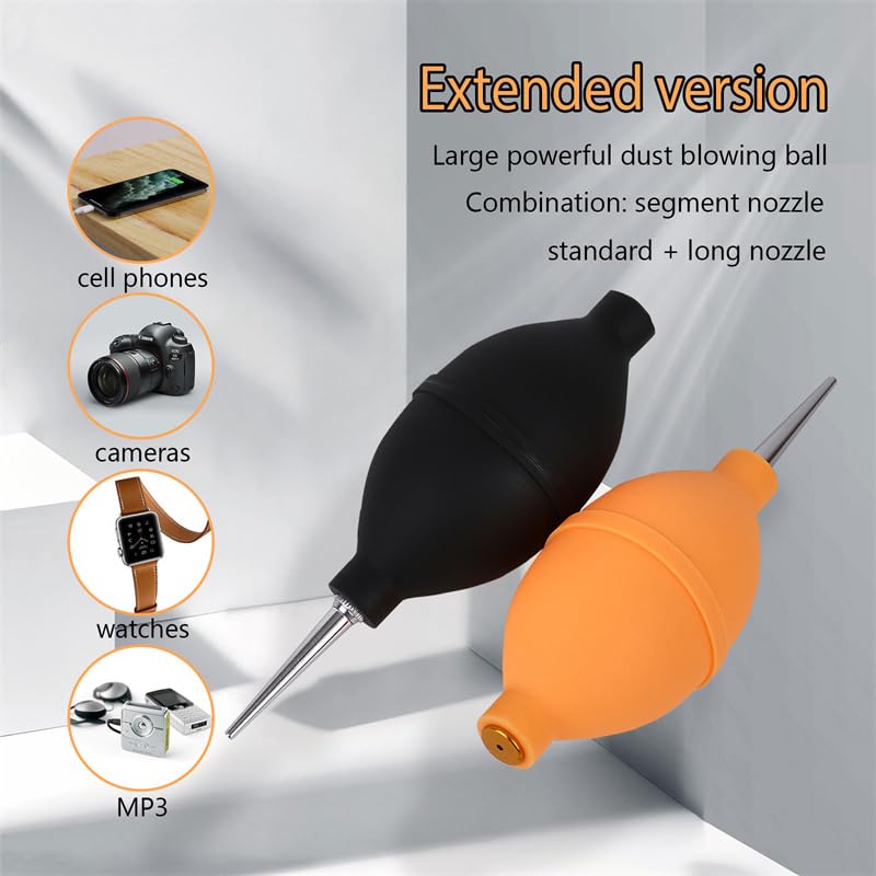 BOBORAT 1pcs-Coffee Grinder Cleaning -Blower Coffee Powder -Air-Move Filter Cleaning Tool Air Blaster Blower - for Camera Cleaning,Espresso air for Automobiles, Keyboards-Long and Short Dual Purpose (Black) - Image 3