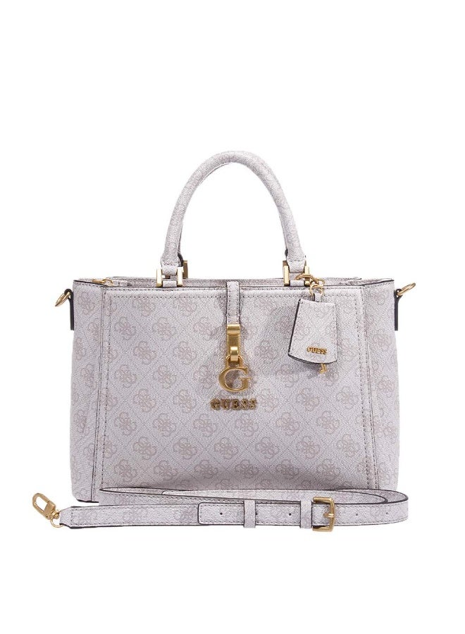Guess G James Society Satchel Bag GU24323 WHITE CRDLA LGO - Image 1