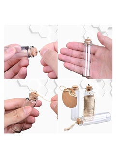 Y&D 40pcs 20ml Small Glass Bottles with Corks, Jar Cork Lid, Mini Clear Tags and Strings for DIY Art Crafts Storage, Vials Wedding Favors Stoppers,Tiny Jars Craft Storage  - Image 3
