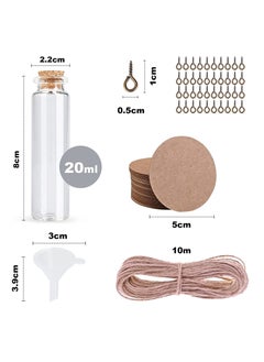 Y&D 40pcs 20ml Small Glass Bottles with Corks, Jar Cork Lid, Mini Clear Tags and Strings for DIY Art Crafts Storage, Vials Wedding Favors Stoppers,Tiny Jars Craft Storage  - Image 2