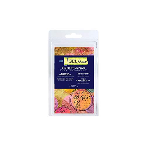 Gel Press Monoprinting Print Plate - 3” X 5” Gel Plate - Printmaking Supplies - Reusable Gel Printing Plate for Press Art for Card Making, Scrapbooking, Journaling, Arts and Crafts, Home Decor - Image 1