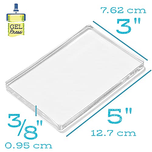 Gel Press Monoprinting Print Plate - 3” X 5” Gel Plate - Printmaking Supplies - Reusable Gel Printing Plate for Press Art for Card Making, Scrapbooking, Journaling, Arts and Crafts, Home Decor - Image 2