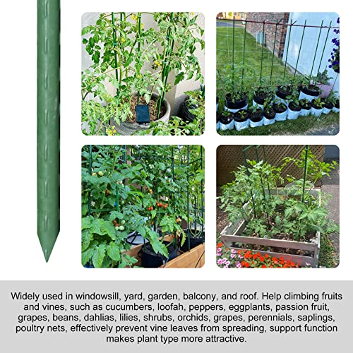 Garmeinea Garden Stakes 30 Inches Plastic Coated Steel Plant Stakes for Growing Climbing Plants, Pack of 25 - Image 3