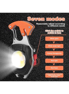 Generic Mini LED Portable Rechargeable Work Light:8 in 1 Multifunctional Portable Emergency Light Inspection Lights USB Rechargeable Work Light Waterproof Torch for Camping Repair Emergency  - Image 3
