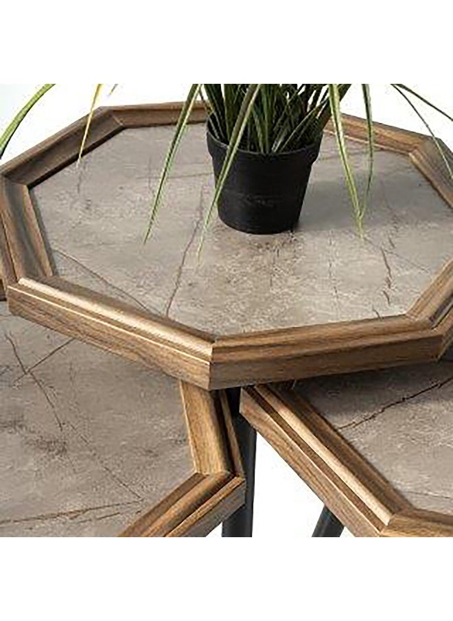 Home Box Miles Octagonal Nest of Tables - Set of 3  - Image 2