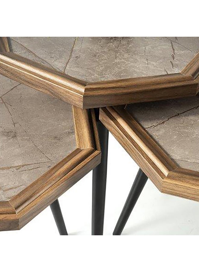Home Box Miles Octagonal Nest of Tables - Set of 3  - Image 3