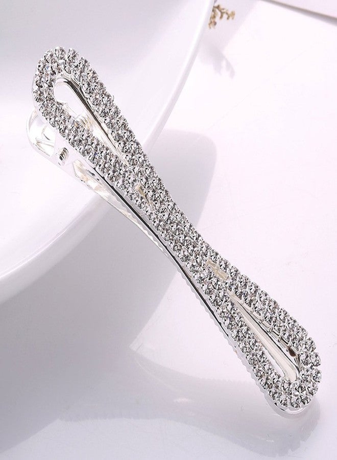 Ruihfas Fashion 2Pcs Bling Women Girls Full Rhinestone Hair Clips Pins Crystal Beak Clip Duckbill Clip Alligator Clip Hairpins Barrettes - Image 5