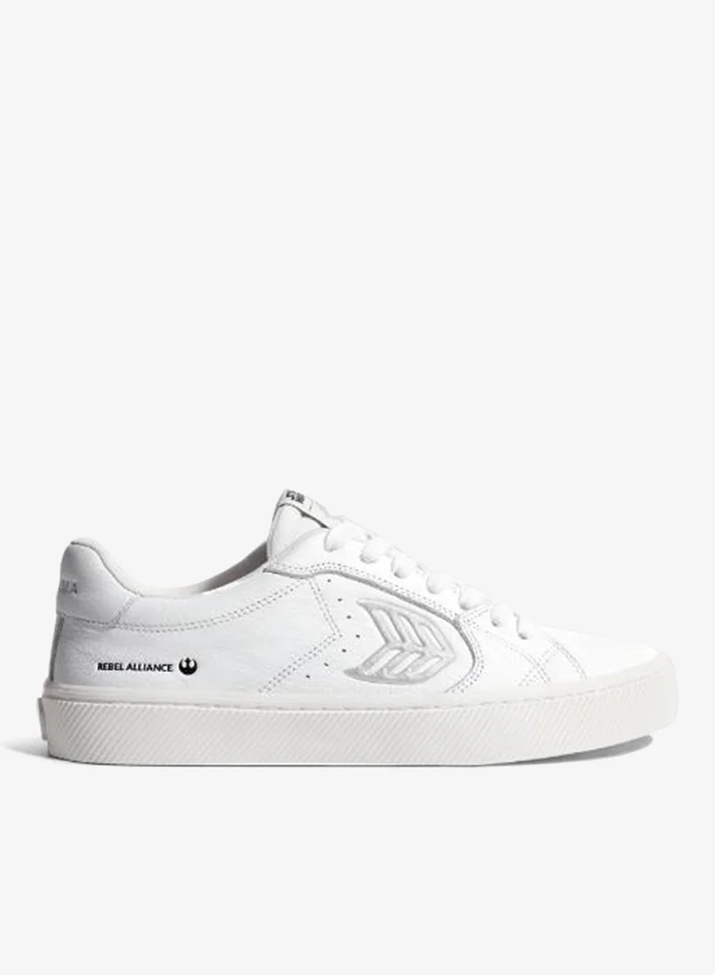 Cariuma STAR WARS SALVAS White Premium Leather Princess Leia Silver Logo Sneaker