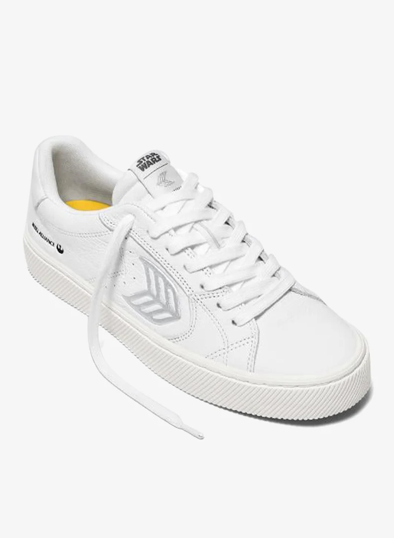 Cariuma STAR WARS SALVAS White Premium Leather Princess Leia Silver Logo Sneaker
