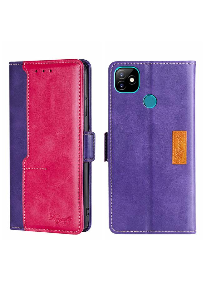 اس-توب جراب هاتف Itel Vision 1 بلون متباين مع مشبك جانبي من الجلد - Image 1