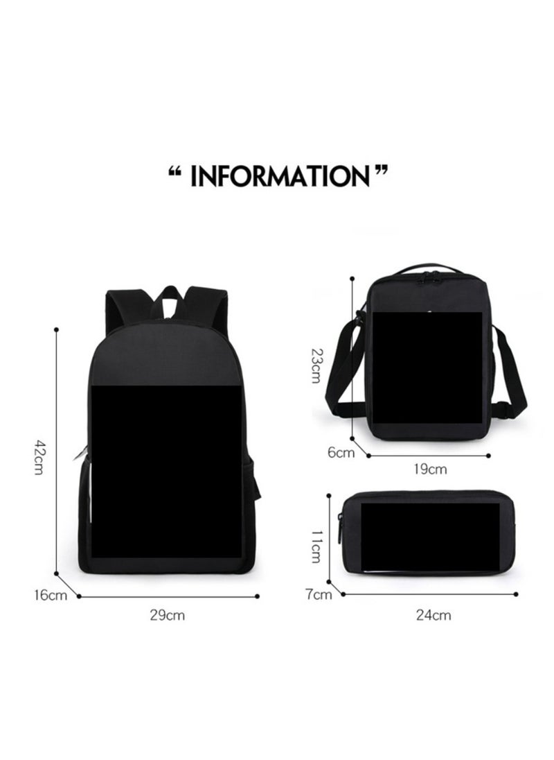 Generic - Cartoon anime backpack for primary and secondary school students, large capacity casual lightweight backpack, cartoon shoulder bag, pencil case, pencil case, and pencil case - Image 1