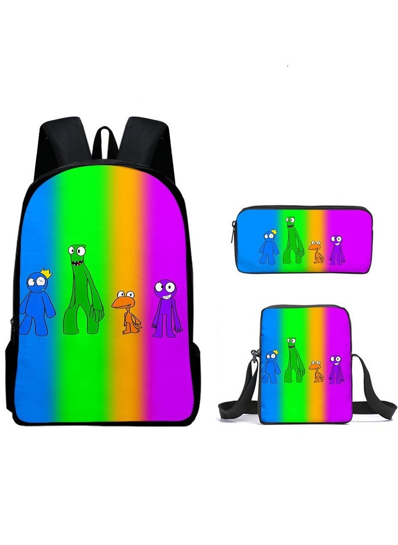 Generic - Cartoon anime backpack for primary and secondary school students, large capacity casual lightweight backpack, cartoon shoulder bag, pencil case, pencil case, and pencil case - Image 1