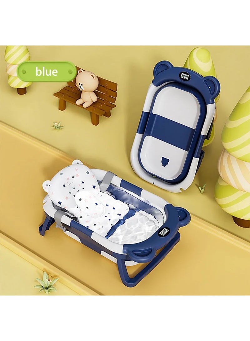 LIMOS Baby Bathtub with Bath Mat Thermometer and Drain Hole for Newborn to Toddler up to 36 months - Image 1