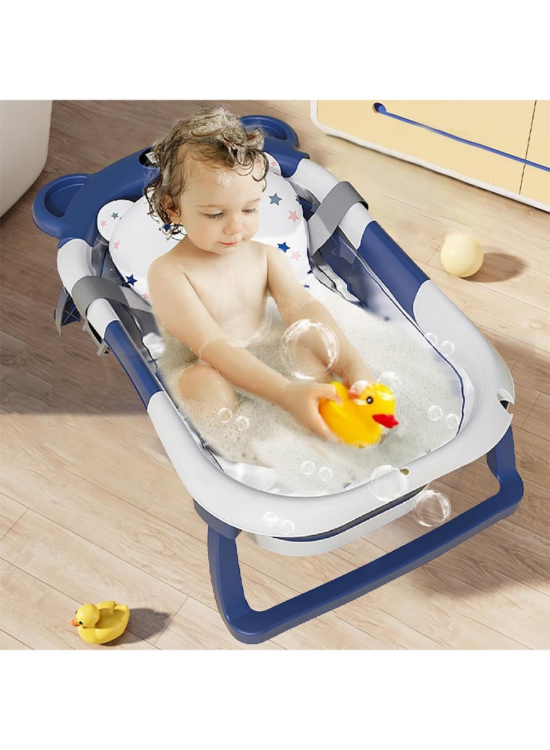 LIMOS Baby Bathtub with Bath Mat Thermometer and Drain Hole for Newborn to Toddler up to 36 months - Image 2